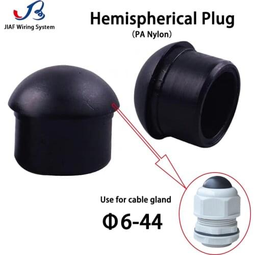 JIAF Nylon Spherical Plug Use for Cable Gland Round Plug 6/8/10/12/14/18/25/32/44mm Semicircular Plug