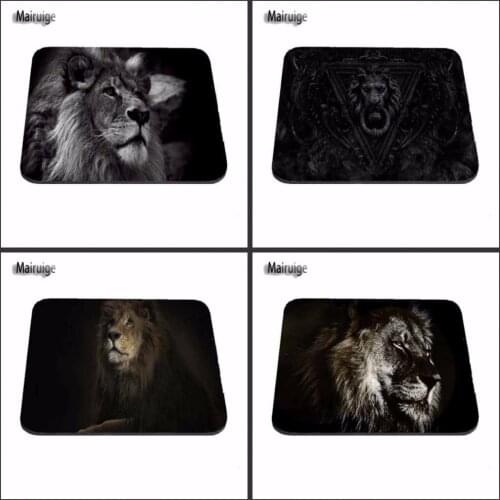 New Anti-Slip PC Angry Animals Dark Background Flipped Lions Rubber Black Mouse Pad Mat Me Pad for Optal As A