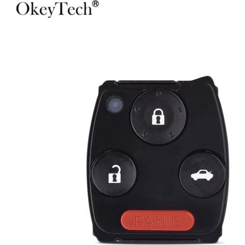 OkeyTech Button Rubber Pad Key Shell For Honda Accord Civic CRV Pilot 2/3/4 3+1 Buttons Remote Car Key Fob Case Cover