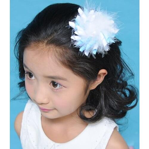 Feather Corker Free Shipping Girl Boutique 16pc Set 3.5" Grosgrain Ribbon Korker Hair Bow Clips - One Size