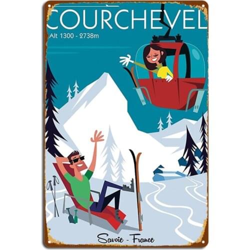 Courchevel Poster Metal Signs Cinema Kitchen pub Garage create Wall Decor Tin sign Posters
