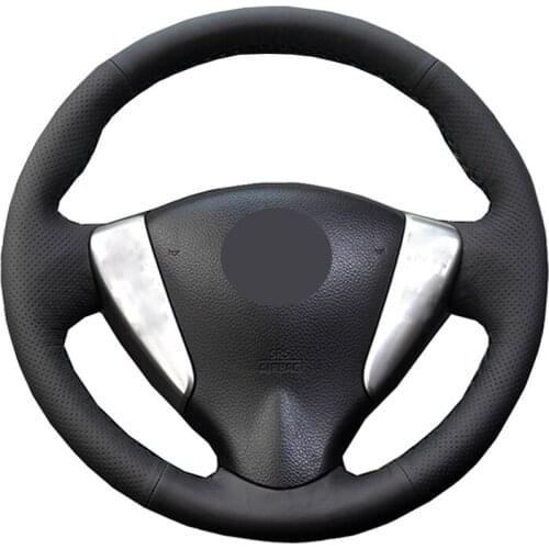 Hand Sewing Car Steering Wheel Cover Wrap Leather Suede For Nissan Note 2013-2017 Serena 12-2016 Bluebird Sylphy )RU) 2012-2020