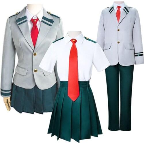 Boku no Hero Academia AsuiTsuyu Yaoyorozu Momo School Uniform My Hero Academia OCHACO URARAKA Midoriya Izuku Cosplay Costume
