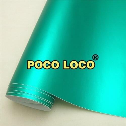 Car Styling Polymeric PVC Teal Blue Matte Satin Chrome Vinyl Car Wraps Sticker Color Changing Car Sticker With Air Bubble