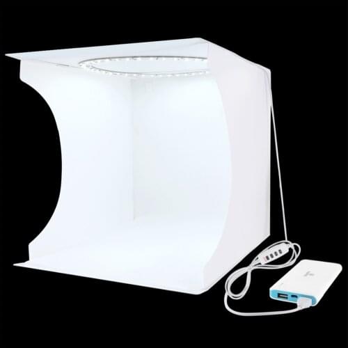 31CM Dimmable Photo Light Box Mini Foldable Photo Studio Box Photography LED Lightbox Studio Shooting Tent Box Kit & 6 Backdrops