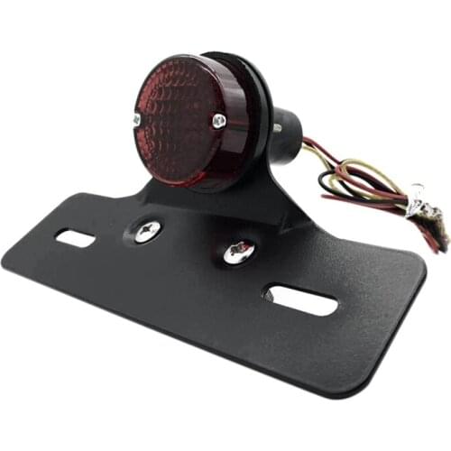 Universal Motorcycles License Plate Taillight & Bracket for Sportster Twin Light Integrated Taillights