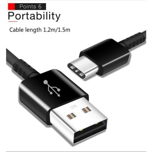 1.5M 1.2m 4ft 5ft Fast Quick Charge USB-C Type c Usb Cable Cord line For Samsung s8 s10 note 20 htc xiaomi android phone pc