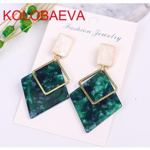 Jewelry earrings for women dangle statement gold korean earrings drop long fashion punk acrylic vintage big designer cc earrings