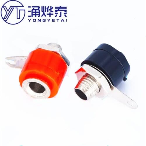 YYT 20pcs=10Pair Red and Black 4mm Banana Binding Post 4mm Banana Socket Female Plug DIY Adapter