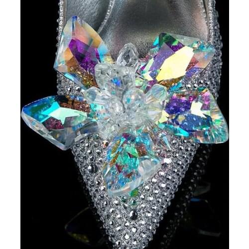 Women Shoes Decoration Crystal Luxury Women Clothes Charms DIY High Heels Sandals Pumps