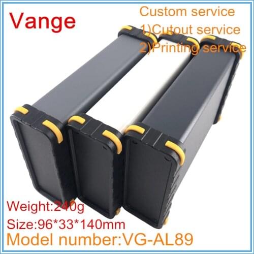 1pcs/lot extruded profiles junction metal case 96*33*140mm 6063-T5 Aluminum housing boxes plastic panels for wire connector