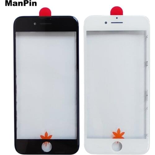 10Pcs Original AAA LCD Screen Glass Wtih Bezel Frame OCA For iPhone 8 7 6S 6 Plus Cold Press Display Lens Replace Repair Parts