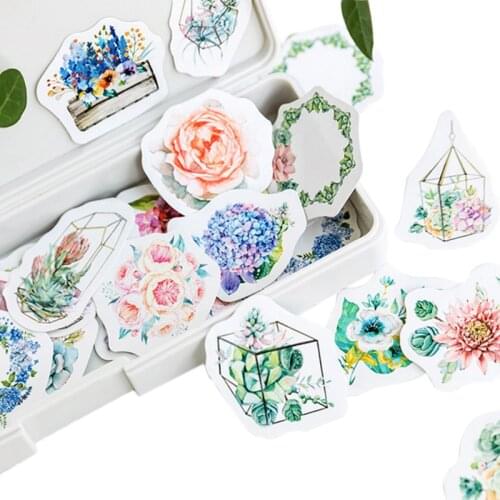 20pack/lot Pretty Flower language DIY Diary Scrapbooking label sticker mini paper sticker decoration DIY album Wholesale