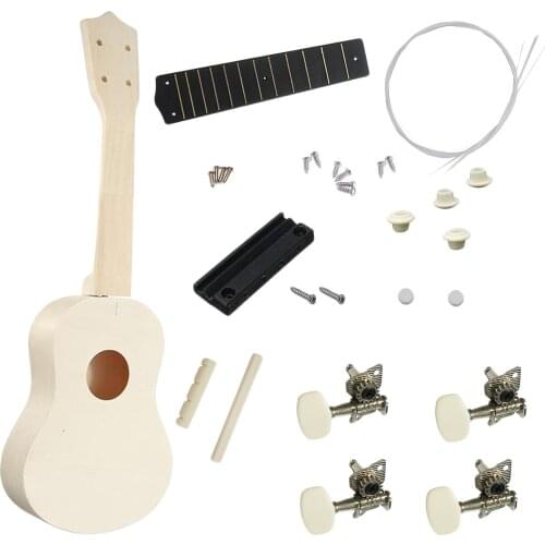 21 '' Basswood Soprano Ukulele Kits with Accessories, 30 in 1
