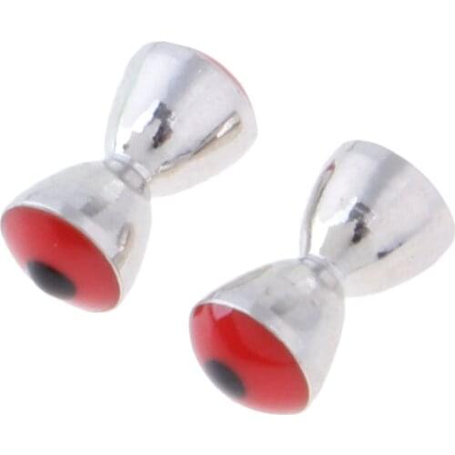 25pcs Steel Fly Tying Beads Tungsten Slotted Eyes Fishing Ball Beads