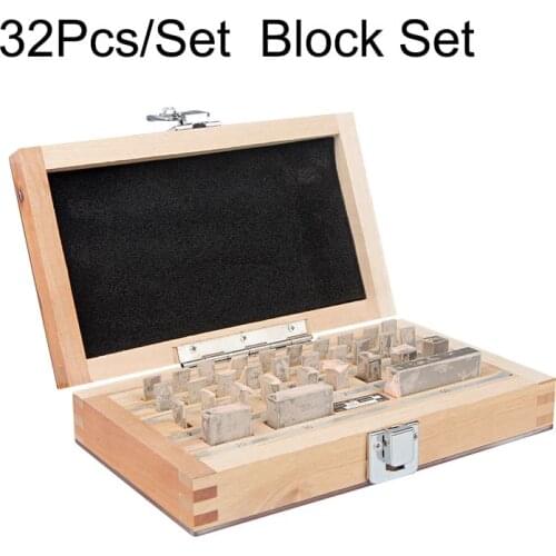 32Pcs/Set 1 grade 0 grade Block Gauge Caliper Inspection Block Gauge Measuring Tools
