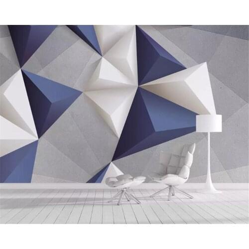 Beibehang Custom wallpaper mural 3D geometric triangle abstract background papel de parede 3d wallpaper for living room behang