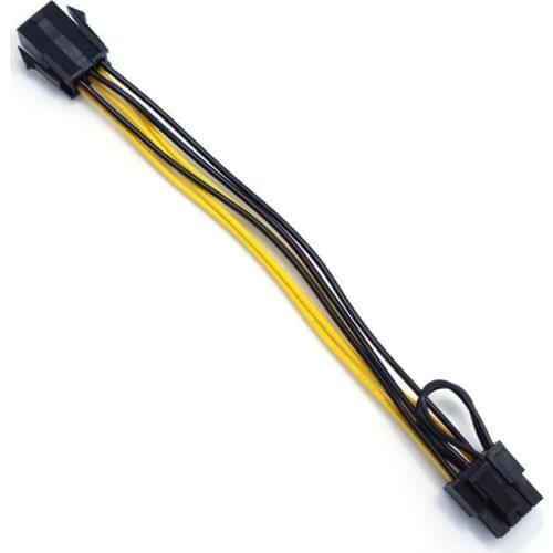 50cm6P to male 8Pin6+2P graphics card power supply cord module server power conversion board power supply extension cord