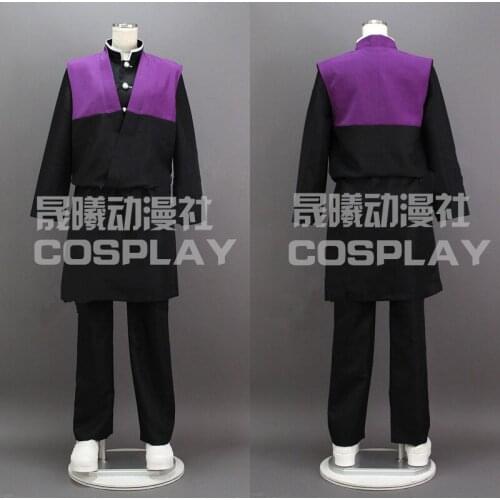 Anime! Demon Slayer:Kimetsu no Yaiba Shinazugawa Genya Uniform Cosplay Costume Halloween Suit For Unisex 2019 NEW Free Shipping