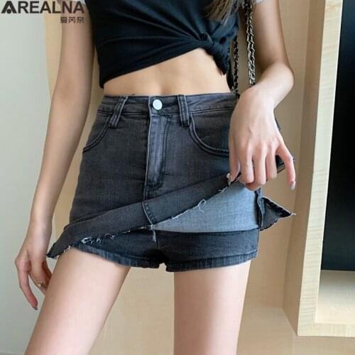 AREALNA Denim Skirts For Women