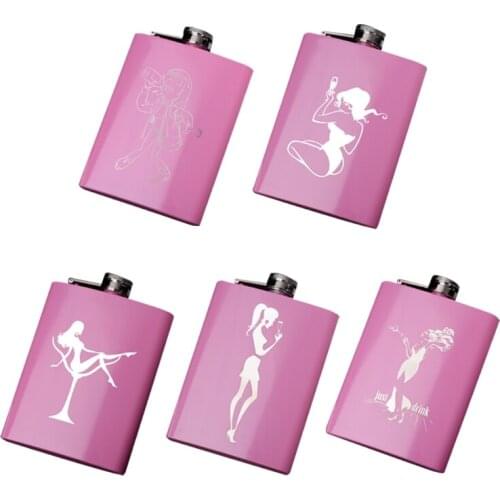 Color Flasks Outdoor Portable Stainless Steel Wine Bottles for Outdoor Camping