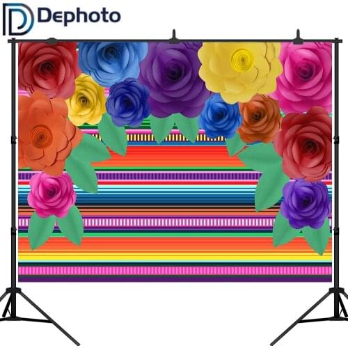 Dephoto Fiesta Theme Party Backdrop Cinco De Mayo Mexican Festival Photography Background Table Decor Banner Child Photo Booth