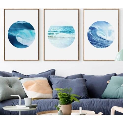 Home Decoration Natural Scenery Seascape Painting Nordic Minimalist Modern Space Wall Art For Living Room Poster Canvas Unframed