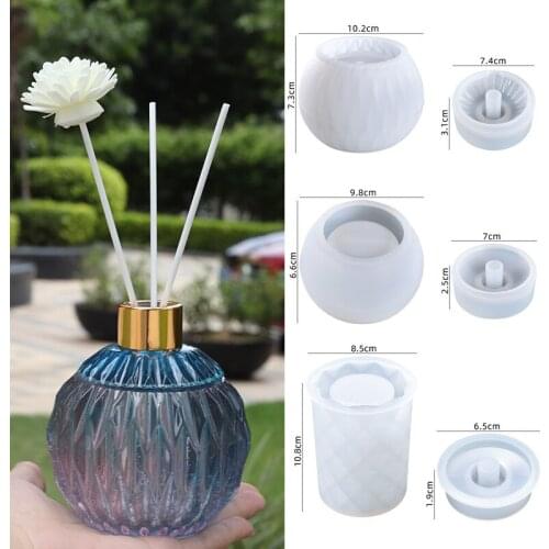 Newest Aromatherapy Bottle Resin Molds for Diy Handmade Uv Epoxy Perfume Bottle Sanitizer Storage Tank Silicone Mold for Plaster