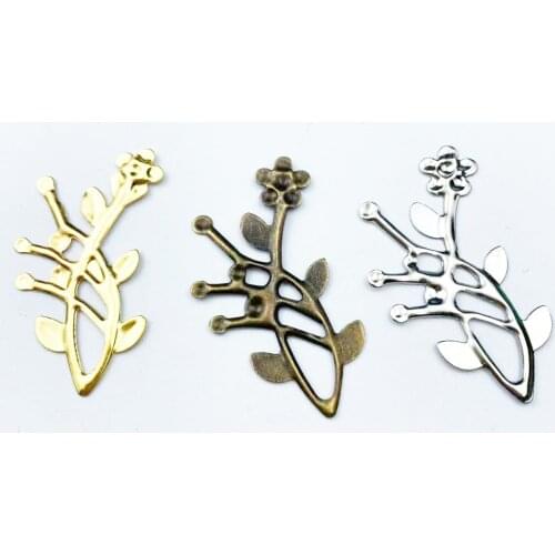 20pcs 25x40mm Filigree Metal sheets Branches decorative for Jewelry Making Cosplay accessories Earring accessories