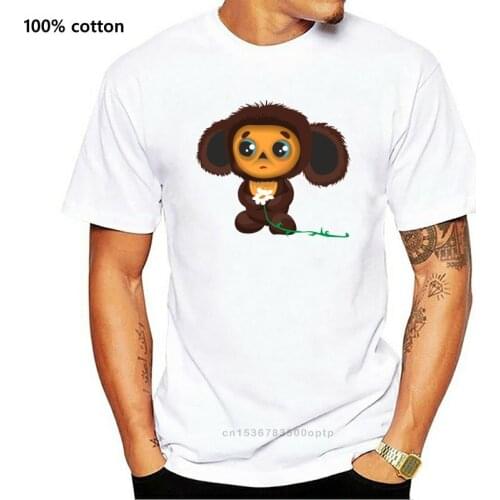 Cheburashka Mens T-Shirt O-Neck Summer Male Tee Shirt Short Sleeve 100%Cotton TShirt Of Man Fitness Oversized Tee For Teenager
