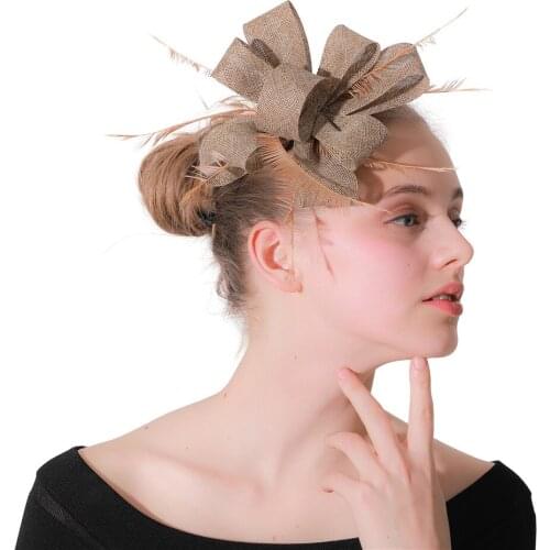 Imitation Sinamay Wedding Women Headwear Occasion Fascinators Hair Accessories For Womens Party Dinner Headdress Hair Pin New