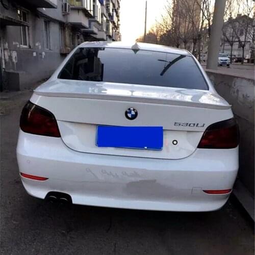 Use For BWM 5 Series E60 2004--2010 Year Spoiler Sport ABS Plastic Carbon Fiber Look Rear Trunk Wing Car Body Kit Accessories