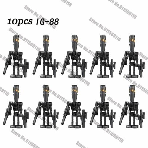 10PCS Assassin Droids IG-88 Building Blocks Bricks Star Action Figure Wars Toys Kids
