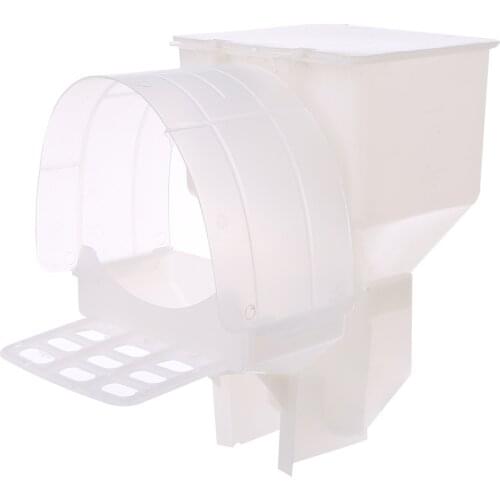 Pigeon Feeder Automatic Single Hole Feeding Case Hanging Cage Birds Parrot Food Dispenser Device Box Plastic Container