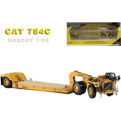 Limited CAT 1/50 scale 784C Tractor Trailer Diecast Alloy Model Metal Engineering Vehicle Construction Toys Children Kid gifts