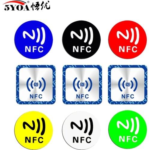 6pcs NFC Ntag213 Ntag215 Ntag216 TAG Sticker Ntag 213 13.56MHz Universal Label RFID Token Patrol Ultralight for shortcut etc