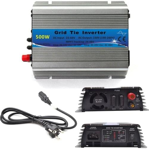 600W 500W 300W MPPT Solar Grid Tie Micro Inverter 22-60VDC In 110V 230VAC On Grid Tied Pure Sine Wave Out Microinverter
