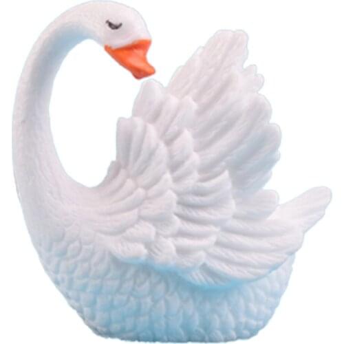 Mini Animal Figurine Resin Goose Swan Model Decoration Micro-landscape Fairy Garden Ornament for Fish Tank Bonsai MUMR999