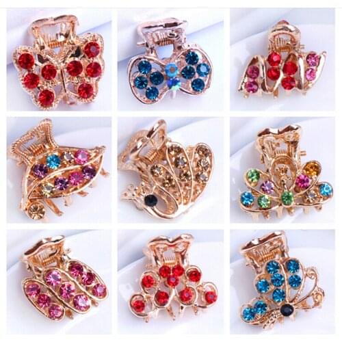 Fashion Beautiful Women Hair Accessories Hairpins Crab Retro Mini Butterfly Hair Claw Clip Headband For Lady Girls