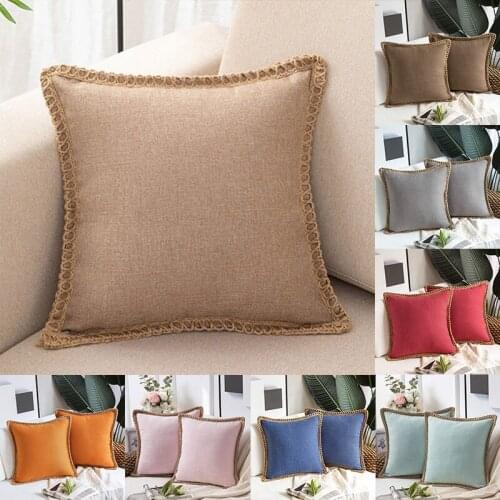 Fashion Solid Color Pillowcases Simplicity Nordic Style Linen Pillow Cases Modern Home Decoration Pillowcase Cushion Covers Hot