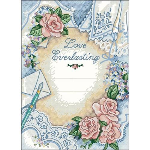 Rose envelope patterns counted 11CT 14CT 18CT Cross Stitch Sets DIY Chinese Cross-stitch Kits Embroidery Needlework
