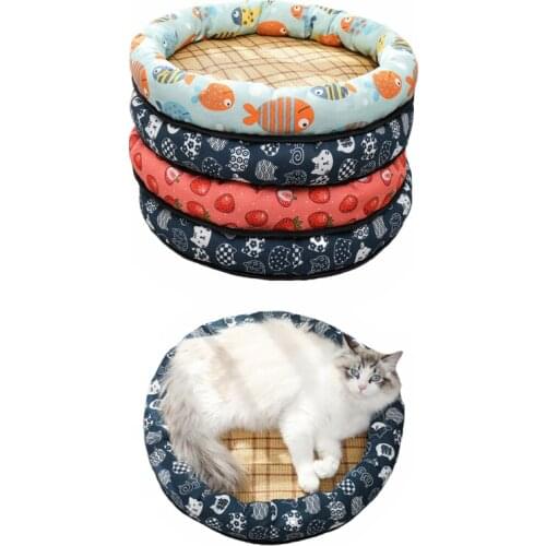 New Summer Round Pet Bed Mat Little Medium Large Pets Puppys Mat Cat Bed Dog Bed Dog Sofa Pet Mats Dog Supplies Pet Products