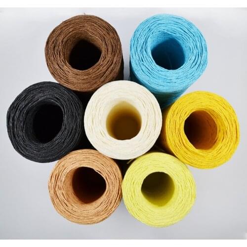 New 500g/roll Crochet Yarn Raffia Straw Rope Soft Crocheting Yarn Yarn for Handmade Summer Hat Material