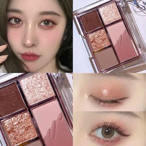 New 6 Color Matte Earth Color Eyeshadow Palette Shimmer Glitter Highlight Eyeshadow Waterproof Long-lasting Eye Makeup Cosmetics