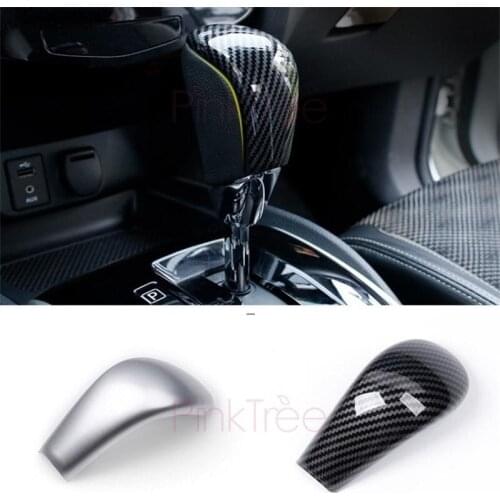 For Nissan Qashqai J11 2016 2017 2018 2019 Gear Shift Knob Head Decoration Cover Stickers ABS Carbon Fiber Car Accessories
