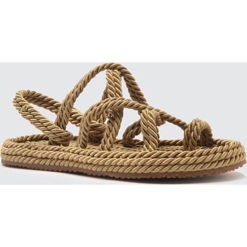 Straw Rope Corded Women Flat Sandals Rope Greek Sandals Bohemian Gift for Women Eight Colors options Beach Casual Style