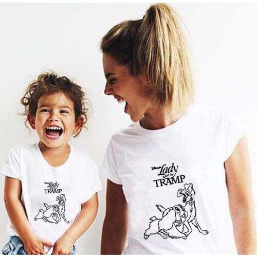 Family Look Clothing 2021 Daddy Son Family Matching T-shirts Matching Outfits Summer Mom And Baby Girl Printed Cute Kawaii Tops