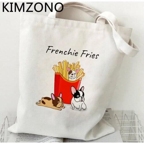 French Bulldog shopping bag shopper jute bag grocery bolso bag bolsas ecologicas reciclaje ecobag tote grab