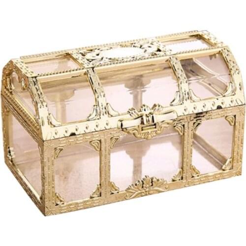 Wedding gold jewelry box sweet ring earrings necklace box case gift birthday party decoration wedding jewelry bead storage packa