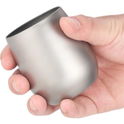 Titanium Mugs Double Wall Titanium mug, 120ML Double-layer Titanium mug Coffee Cup, Christmas mug gift , Tea Milk Cup